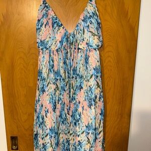 Abercrombie & Fitch Blue and Pink Mini Dress